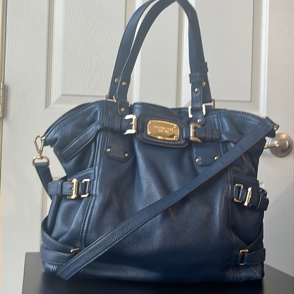 Blue and gold Micheal Kors purse